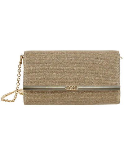 Michael Kors Colored Pouch With Logo Plaque - Gray