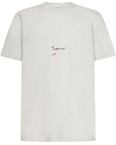 Saint Laurent Bruno V Roels Paint T Shirt - White