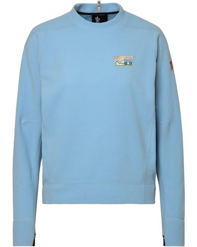 3 MONCLER GRENOBLE Mountain Logo Crewneck Sweatshirt - Blue