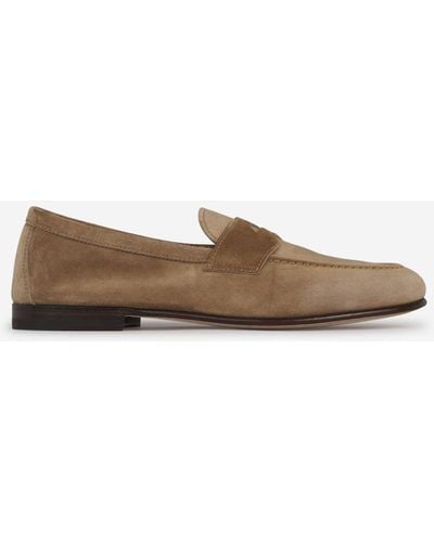 Henderson Suede Leather Moccasins - Brown
