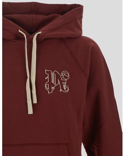 Palm Angels Pa Monogram Hoodie - Red