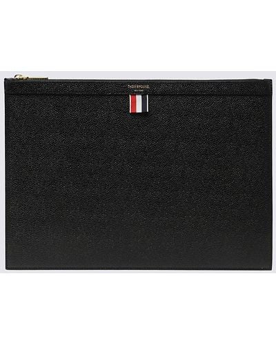 Thom Browne Leather Pouch - Black