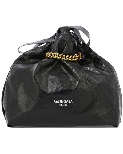 Balenciaga "Crush" Crossbody Bag - Black