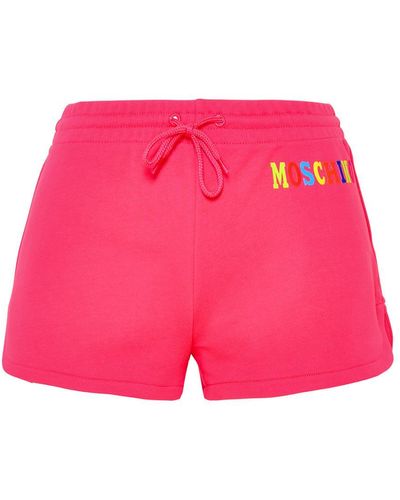 Moschino Multicolour Logo Shorts - Pink