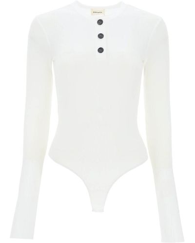Khaite Janelle Ribbed Bodysuit - White
