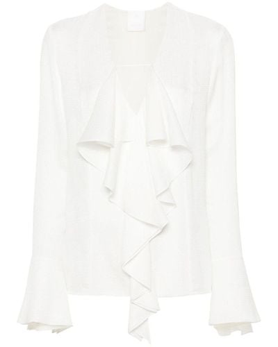 Givenchy Silk Ruffled Blouse - White