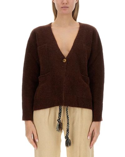 Alysi V-neck Sweater - Brown