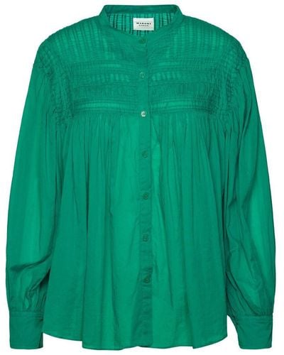 Isabel Marant Plalia Emerald Cotton Shirt - Green