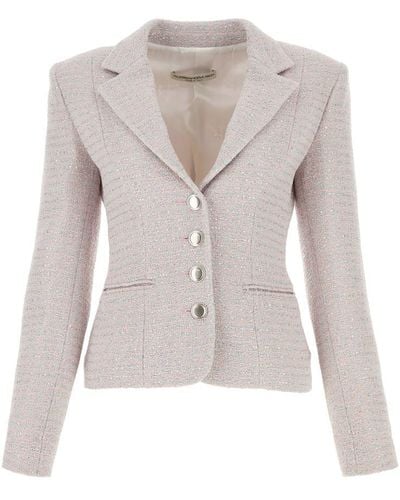 Alessandra Rich Jackets And Vests - White