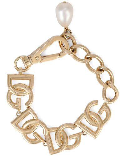 Dolce & Gabbana Dg Pearl Bracelet - Metallic