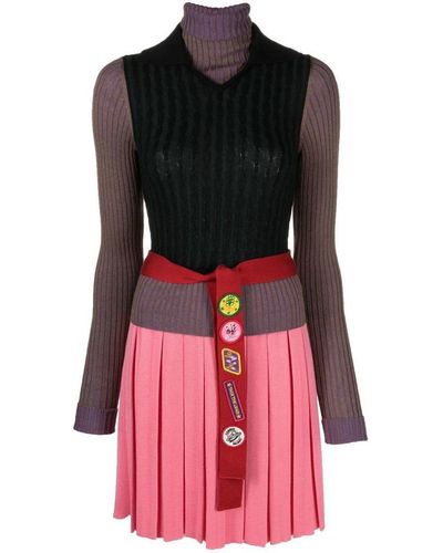 Cormio Pleated Mini Dress - Multicolour