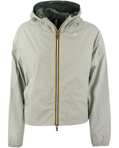 K-Way Laurette Plus - Reversible Hooded Jacket - Green