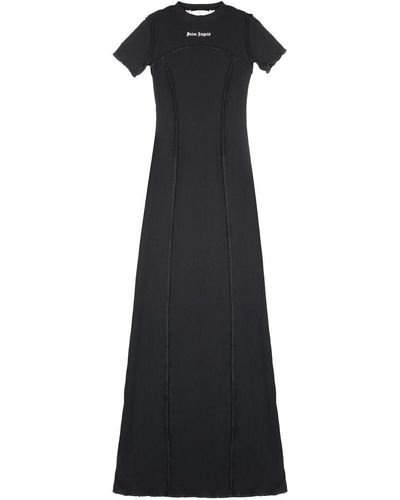 Palm Angels Ribbed Knit Dress - Black