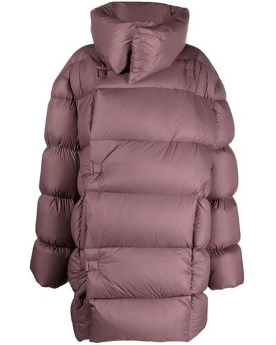 Rick Owens Padded High-neck Coat - Purple