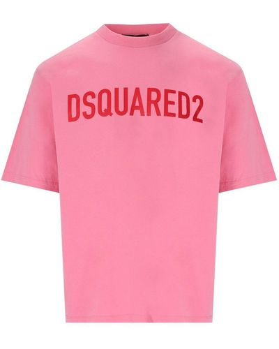 DSquared² Pink Loose Fit T-shirt