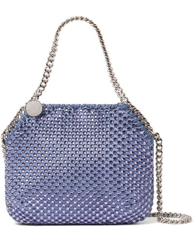 Stella McCartney Falabella Mini Crystal-Embellished Tote Bag - Blue