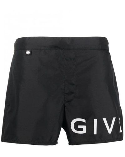 Givenchy Plage Branded Swimshorts - Black