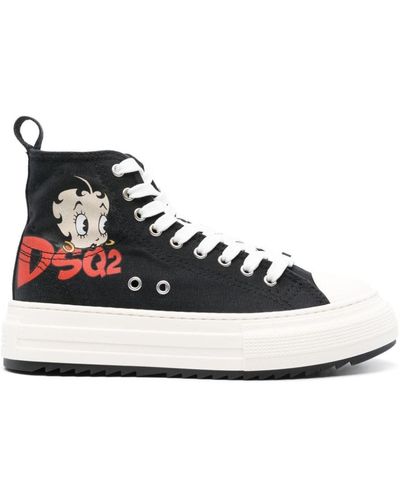 DSquared² Betty Boop Berlin Sneakers - Black