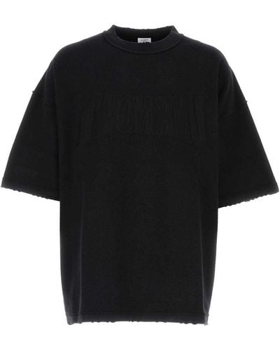 Vetements Cotton Blend Oversize T-Shirt - Black