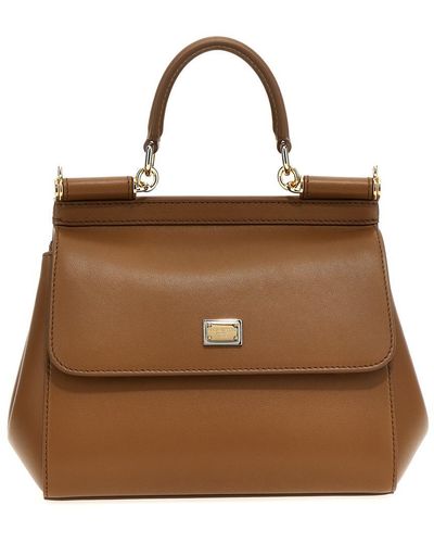 Dolce & Gabbana 'Sicily' Medium Handbag - Brown