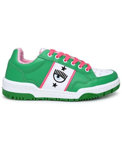 Chiara Ferragni Cf-1 Leather Sneakers - Green