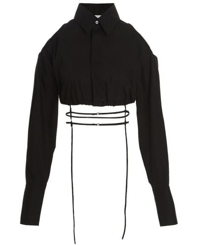 Nensi Dojaka Cropped Shirt - Black