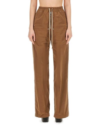 Rick Owens Cotton Trousers - Brown