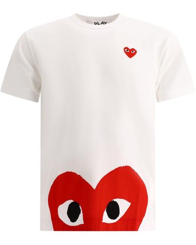 COMME DES GARÇONS PLAY "Big & Small Heart" T-Shirt - White