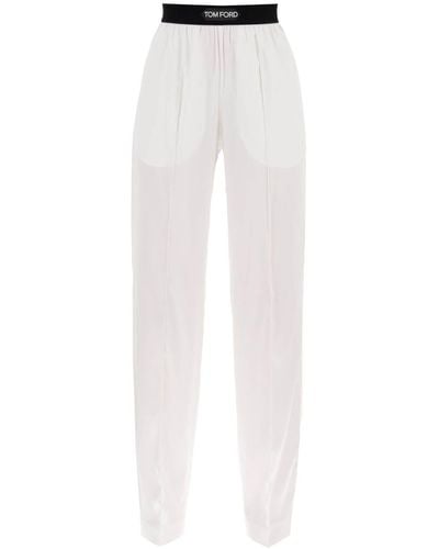 Tom Ford Silk Pyjama Trousers - White
