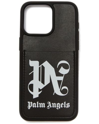 Palm Angels Monogram Iphone 15 Pro Max Case - Black