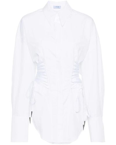 Mugler Shirt With Laces Clothing - White