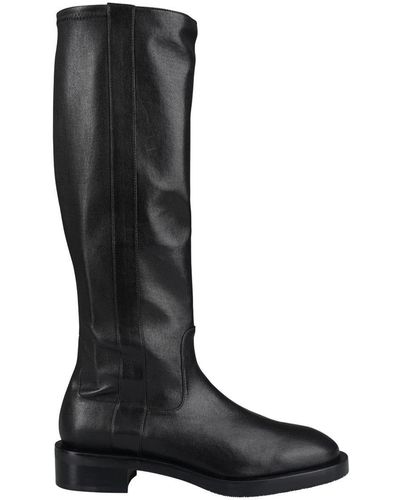 Stuart Weitzman Sadie Ii Leather Boots in Black | Lyst