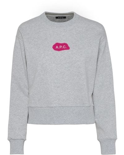 A.P.C. Sibylle Grey Cotton Sweatshirt