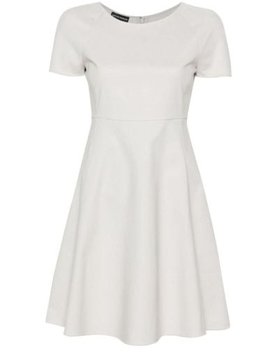 Emporio Armani Cotton Blend Mini Dress - White