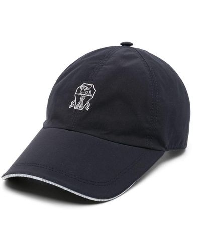 Brunello Cucinelli Logo Baseball Cap - Blue