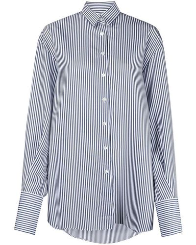 Finamore 1925 Striped Shirt - Blue