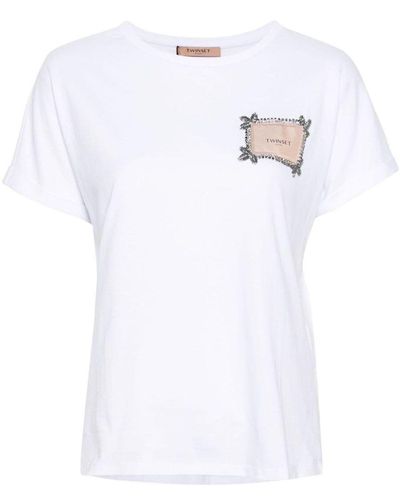 Twin Set Logo Patch T-shirt - White