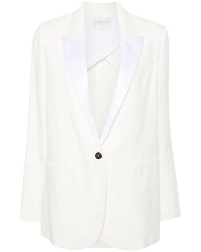 Forte Forte Linen Tuxedo Jacket - White