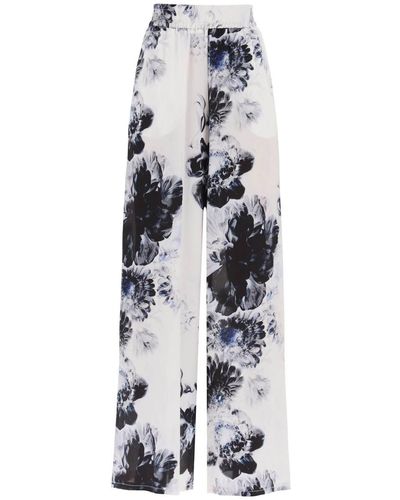Alexander McQueen Orchid Pajama Pants - White