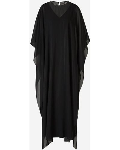 Peserico Midi Dress Cape - Black
