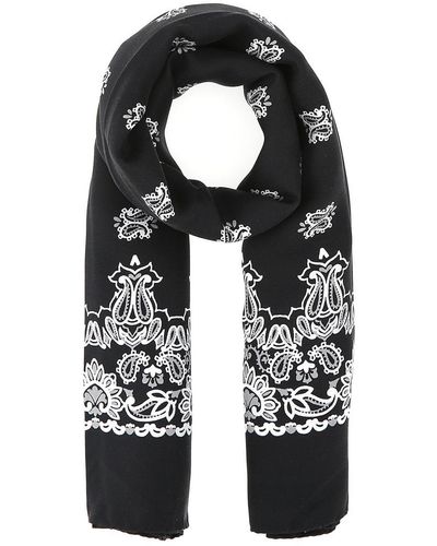 Saint Laurent Paisley Printed Scarf - Black