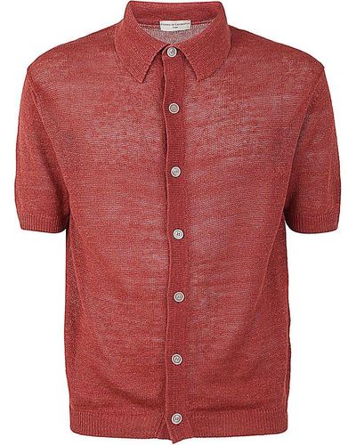 FILIPPO DE LAURENTIIS Short Sleeve Over Shirt Clothing - Red