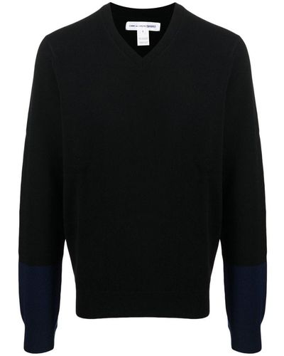 Comme des Garçons Comme Des Garçons V-neck Long-sleeve Sweater - Black