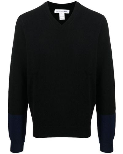 Comme des Garçons Comme Des Garçons V-neck Long-sleeve Sweater - Black