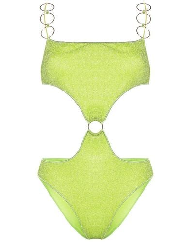 Oséree Lumiere Ring Cut Out Maillot - Yellow