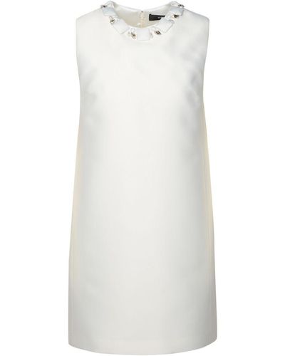 Versace Beaded Detail Dress - White