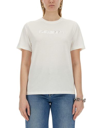 Rabanne T-Shirt With Logo - White