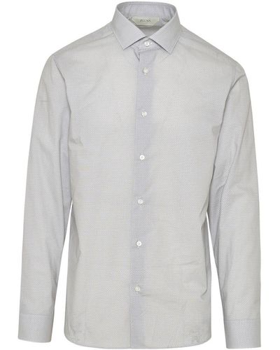 Zegna Gray Cotton Shirt