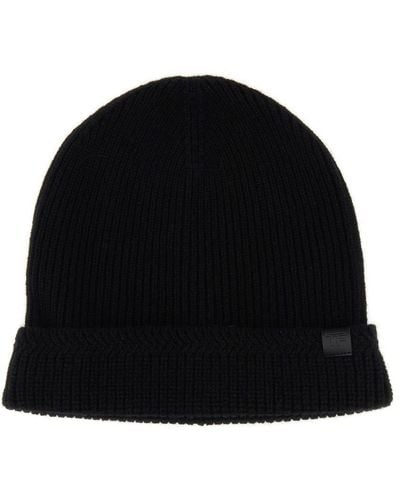Tom Ford Cashmere Beanie Hat - Black