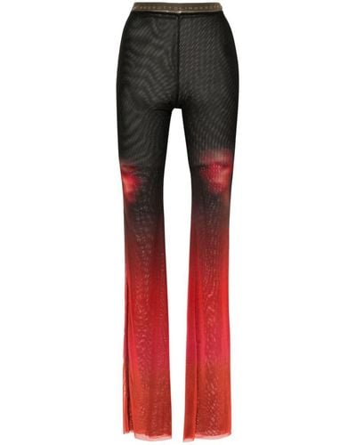 OTTOLINGER Fade Print Mesh Trousers - Red